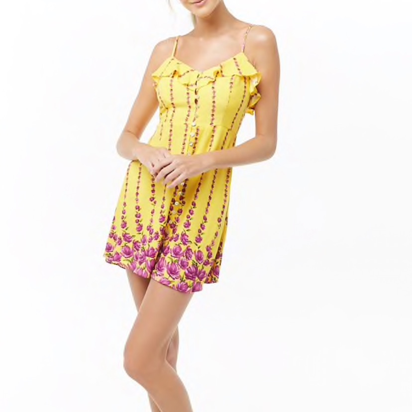 Floral Buttoned Dress